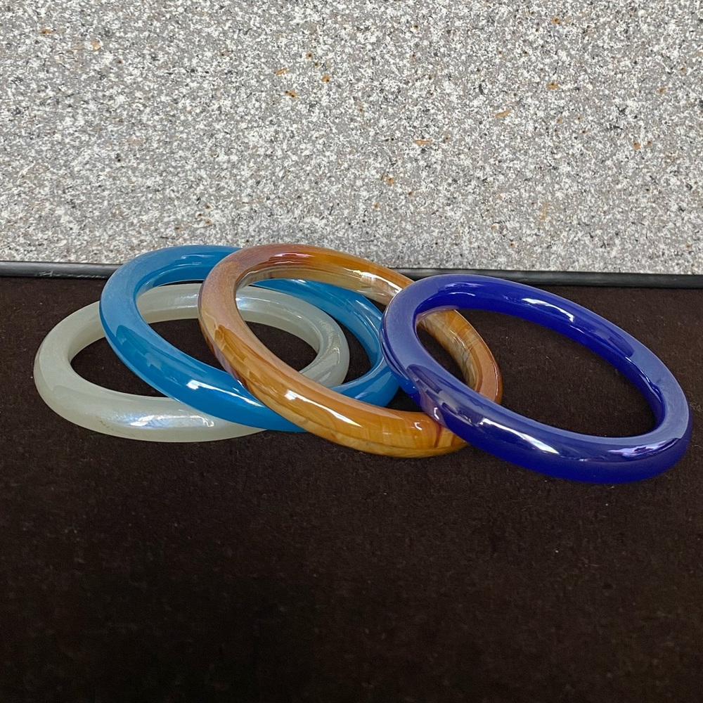 Murano Glass Bangle Bracelets Set - image 1